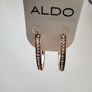 small gold stud hoop earrings